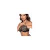 Bikini Bandeau Léopard avec Dentelle 
